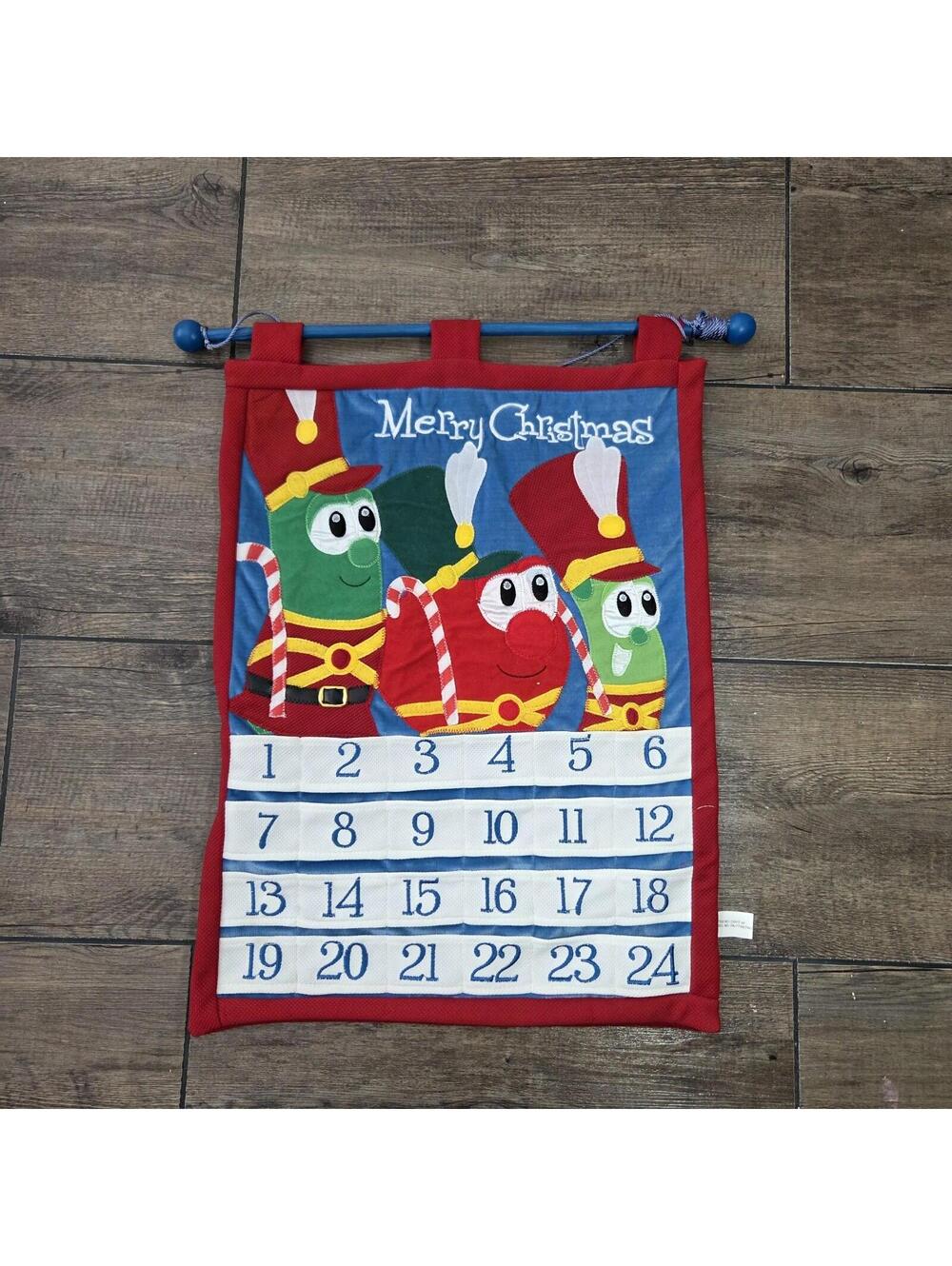 Vintage Veggie Tales Advent Calendar Christmas Countdown Bob Larry Junior